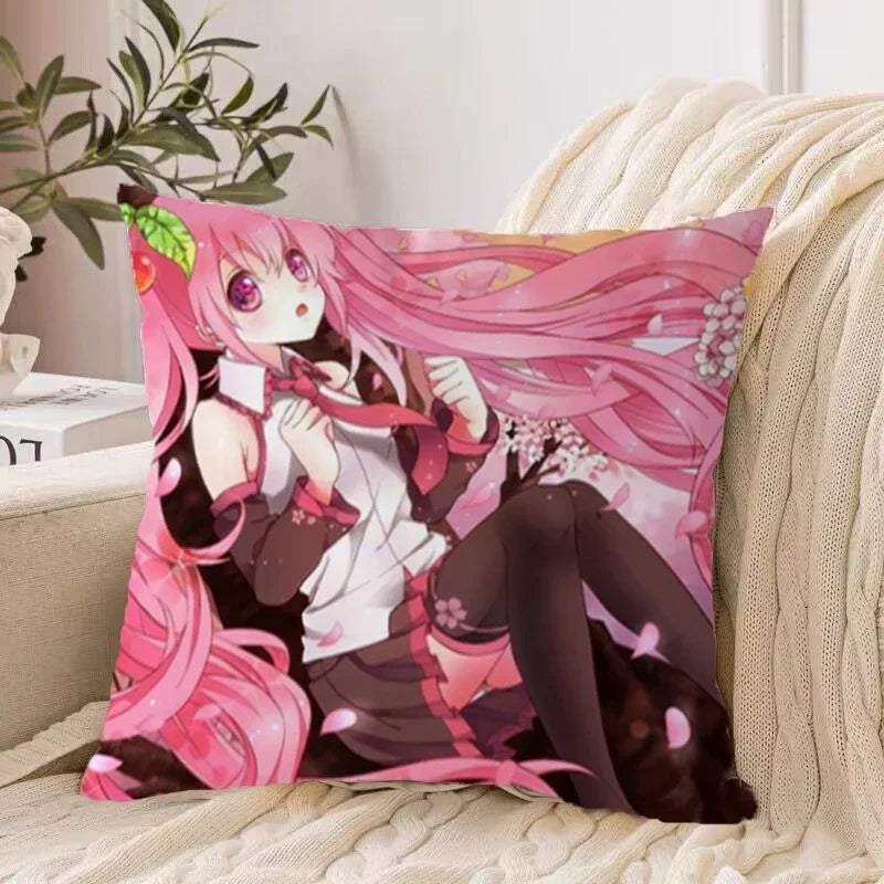 Axyaa 40*40 Hatsune Miku Pillow Cover Set for Stylish Bed Decor