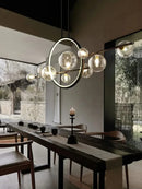 Axyaa Glass Bubble Pendant Light - Nordic Style, Ideal for Dining Rooms, Bars & Cafés