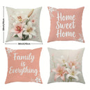 Velvet Throw Pillow Covers with Inspirational Quotes & Floral Designs by Axyaa