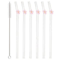 Axyaa Glass Straws: Reusable Transparent Drinking Straws for Tea, Coffee, and Cocktails