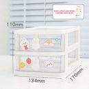 Axyaa Kawaii Plastic Drawer Organizer for Desk Storage & Makeup - Cute Stationery Holder