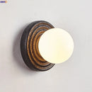 Axyaa Black Travertine LED Wall Light - Modern Nordic Bedside Lamp