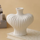 Ceramic White Vase for Home Decor by Axyaa