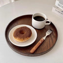 Axyaa Nordic Wooden Serving Tray - Coffee Breakfast Decorative Organizer