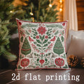 Christmas Ornaments & Trees Printed Pillow Covers by Axyaa - Pattern Cushion Cover