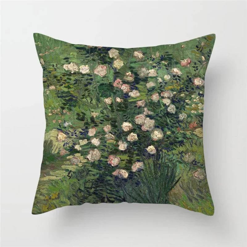 Axyaa Van Gogh Mandala Floral Throw Pillow Cover for Home Decor