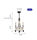 Axyaa French Crystal Chandelier, Retro Pearl Living Room Light
