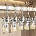 Axyaa Stainless Steel Clothespins Laundry Clothes Pegs Hanging Clips Organizer Hanger