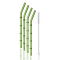 Axyaa Glass Straws Set of 4 with Cleaning Brush