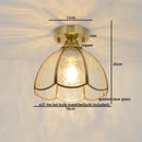 Axyaa Glass Copper LED Ceiling Lights: Modern Nordic Ceiling Lamp for Home Lighting