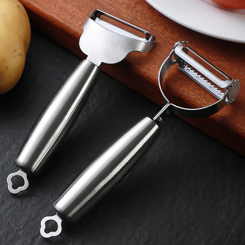 Axyaa Stainless Steel Vegetable Fruit Peeler Grater Knife - Kitchen Gadget