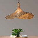 Axyaa Bamboo Weave Pendant Light - Wabi-Sabi Style for Tea Room, Staircase & Asian Decor
