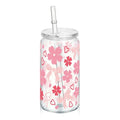 Axyaa Cherry Bow Plastic Cup with Straw Lid: Reusable, 16oz Cute Holiday Drinkware