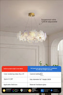 Axyaa French Crystal Chandelier and American Retro Flower Lamp
