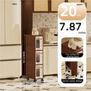 Axyaa Vintage Slim Storage Cart with Drawers for Kitchen/Bathroom/Living Room