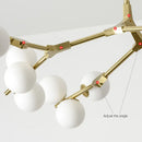 Axyaa Modern Luxury Glass Ball Chandeliers for Living Room Dining Table Decor