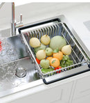 Axyaa Stainless Steel Sink Drying Rack Drainer Basket for Fruits & Vegetables