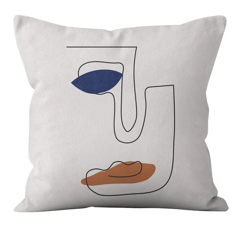 Nordic Abstract Geometric Lines Pillowcase for Home Decor - Axyaa