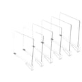 Acrylic Shelf Dividers Set for Wardrobe & Bookcases by Axyaa - Adjustable & Clear