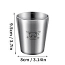 Axyaa Kids Stainless Steel Water Cup - Durable Double Wall Anti-Scald Mug