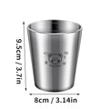 Axyaa Kids Stainless Steel Water Cup Double-Wall Anti-Scalding Milk Mug