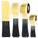 Axyaa 16-Piece Stainless Steel Western Dinnerware Cutlery Set
