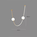 Axyaa Nordic Minimalist Curved Chandelier for Living Room, Restaurant, Bar Counter