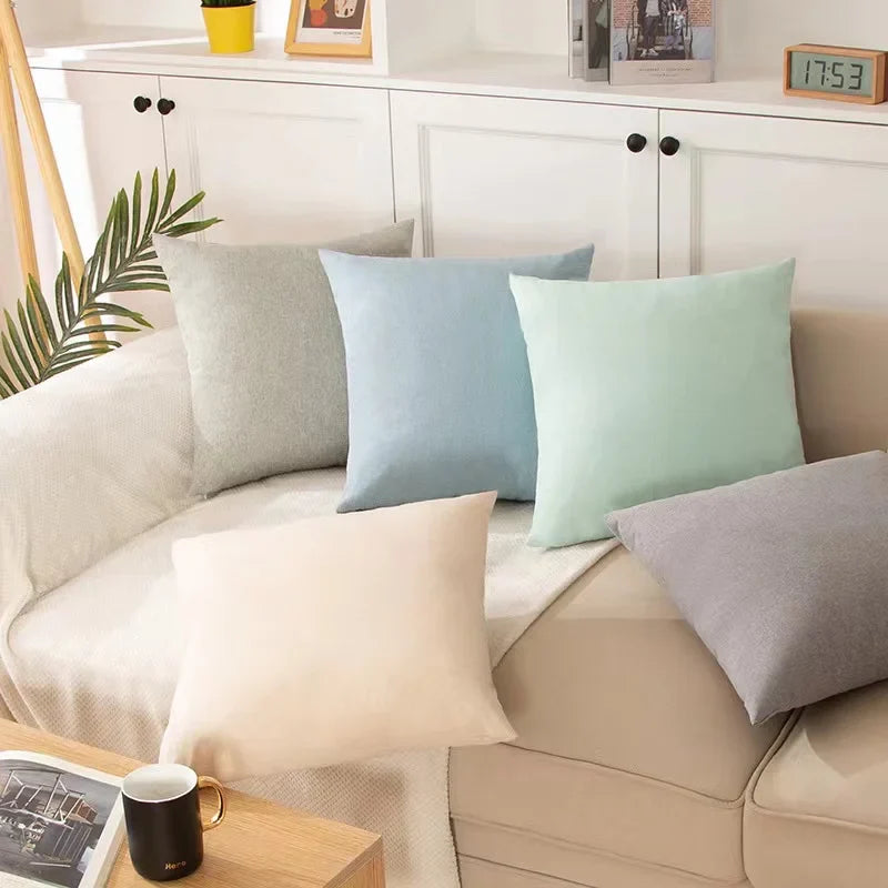 Axyaa Plain Throw Cushion Cover for Sofa Bed Car Home Decor