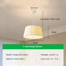 Axyaa Creamy Fabric LED Chandelier, Minimalist Bedroom Dining Room Pendant Light