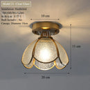 Nordic Glass/Ceramic Ceiling Light by Axyaa - Vintage E27 Fixture for Hallway