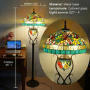 Axyaa Stained Glass Tiffany Floor Lamp: American Retro Style for Living Room & Bedroom