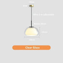 Axyaa Nordic Glass Chandelier Pendant Light Double Layer E27 Restaurant Kitchen Lighting