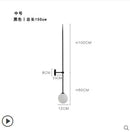 Axyaa Minimalist Metal Pipe Wall Sconces with LED Glass Ball Deco