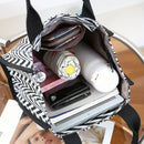 Axyaa Wave Pattern Lunch Bag: Stylish & Spacious Tote for Work, Picnics, & Shopping