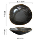 Axyaa Flame-Killed Ceramic Irregular Plate Restaurant Sushi Salad Pasta Molecular Cuisine Tableware