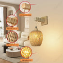 Axyaa LED Rattan Wall Lamp for Living Room & Bedroom Decor