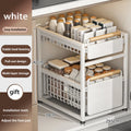 Axyaa Under Sink Organizer Rack with Sliding Drawer Shelf for Bathroom Layered Storage
