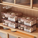 Axyaa Tea Set Organizer with Dustproof Cover - Large Capacity Storage Box