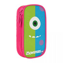 Axyaa Monster Mike & Sullivan Double Layer Pencil Case - Large Capacity Kids School Supplies and Birthday Gift