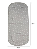 Axyaa Stroller Seat Cushion with Back Support - All-Season Thin Pushchair Pad