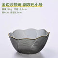 Axyaa Glass Fruit Salad Plate - Gold-Plated Household Tableware Bowl