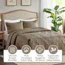 Axyaa Quebec Split Corner Bedspread: Classic Traditional Design, Lightweight, All Season Bedding Set
