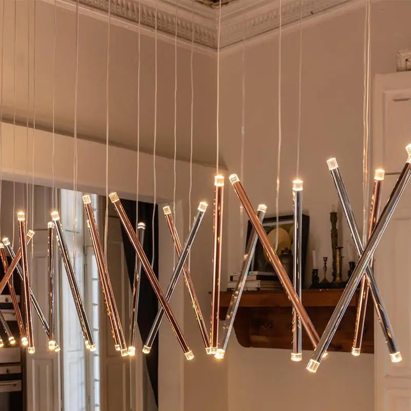 Axyaa Designer LED Chandelier for Luxury Indoor Lighting in Modern Villas