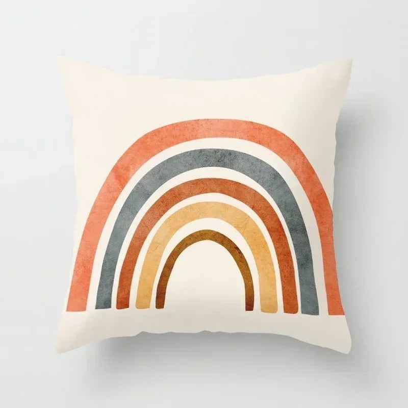 Pink Brown Geometric Pillows Case 45*45cm - Axyaa Decorative Cushions Cover