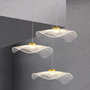 Axyaa Lotus Leaf LED Pendant Light: Modern Linear Hanging Light for Dining Room & Kitchen