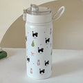 Axyaa Cute Cat Stainless Steel Insulated Thermos with Tea Water Separation