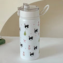 Axyaa Cute Cat Stainless Steel Insulated Thermos with Tea Water Separation
