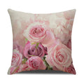 Axyaa Pastoral Floral Cushion Cover: Elegant Linen Home Decor for Sofa, Square Flower Pillow