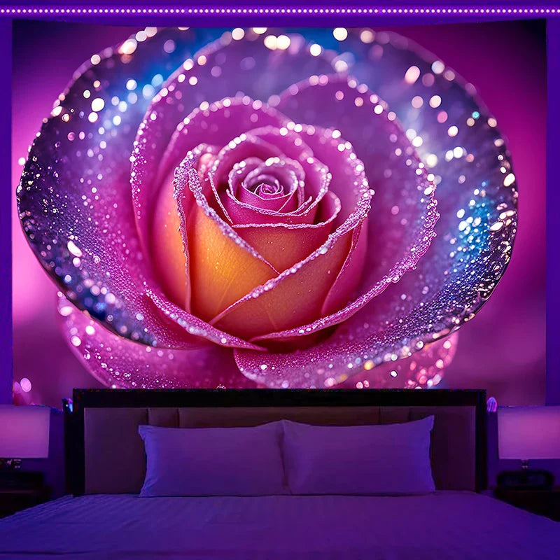 Axyaa Fantasy Starry Sky Cat Tapestry for Home Bedroom Hippie Decor
