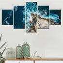 Axyaa Nature Seascape Canvas Wall Art - 5 Piece Set Home Decor Poster Painting